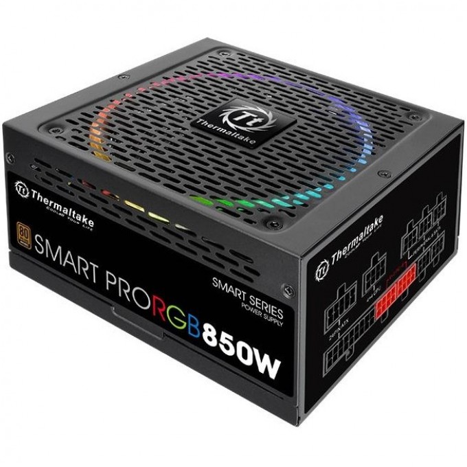 Блок питания THERMALTAKE SMART PRO RGB 850W SPR-850AH3FSB-R Блок питания THERMALTAKE SMART PRO RGB 850W SPR-850AH3FSB-R