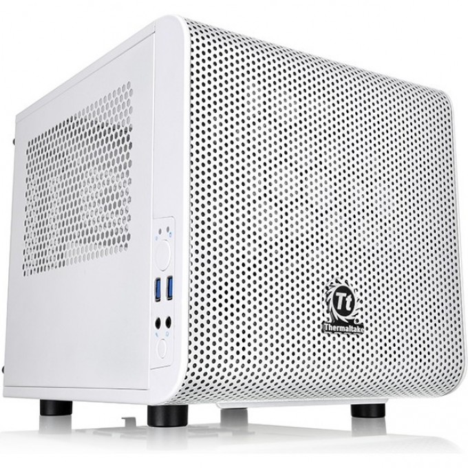 Корпус THERMALTAKE CORE V1 SNOW без БП miniITX 1x200mm 2xUSB3.0 audio bott PSU белый CA-1B8-00S6WN-01 Корпус THERMALTAKE CORE V1 SNOW без БП miniITX 1x200mm 2xUSB3.0 audio bott PSU белый CA-1B8-00S6WN-01