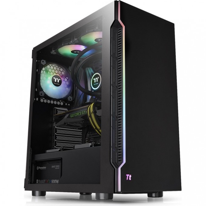 Корпус THERMALTAKE H200 TG RGB без БП ATX 2xUSB3.0 audio bott PSU черный CA-1M3-00M1WN-00 Корпус THERMALTAKE H200 TG RGB без БП ATX 2xUSB3.0 audio bott PSU черный CA-1M3-00M1WN-00