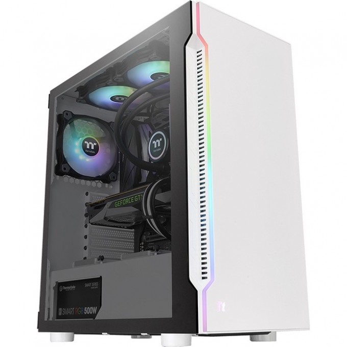 Корпус THERMALTAKE H200 TG Snow RGB без БП ATX 2xUSB3.0 audio bott PSU белый CA-1M3-00M6WN-00 Корпус THERMALTAKE H200 TG Snow RGB без БП ATX 2xUSB3.0 audio bott PSU белый CA-1M3-00M6WN-00