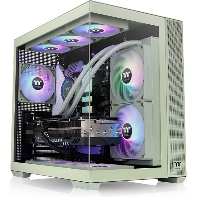 Корпус THERMALTAKE MID TOWER CHASSIS View 380 TG ARGB Matcha Green Корпус THERMALTAKE MID TOWER CHASSIS View 380 TG ARGB Matcha Green