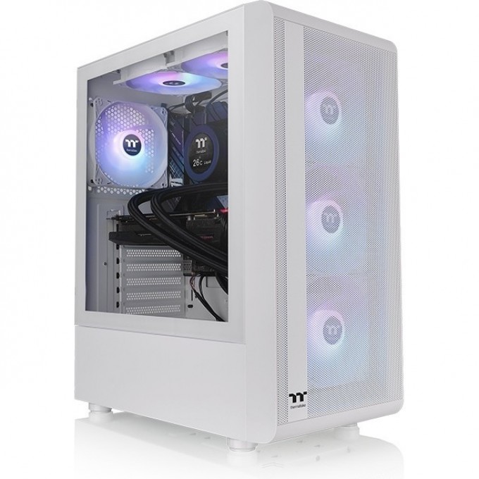 Корпус THERMALTAKE S200 TG ARGB Snow Mid Tower Chassis CA-1X2-00M6WN-00 Корпус THERMALTAKE S200 TG ARGB Snow Mid Tower Chassis CA-1X2-00M6WN-00