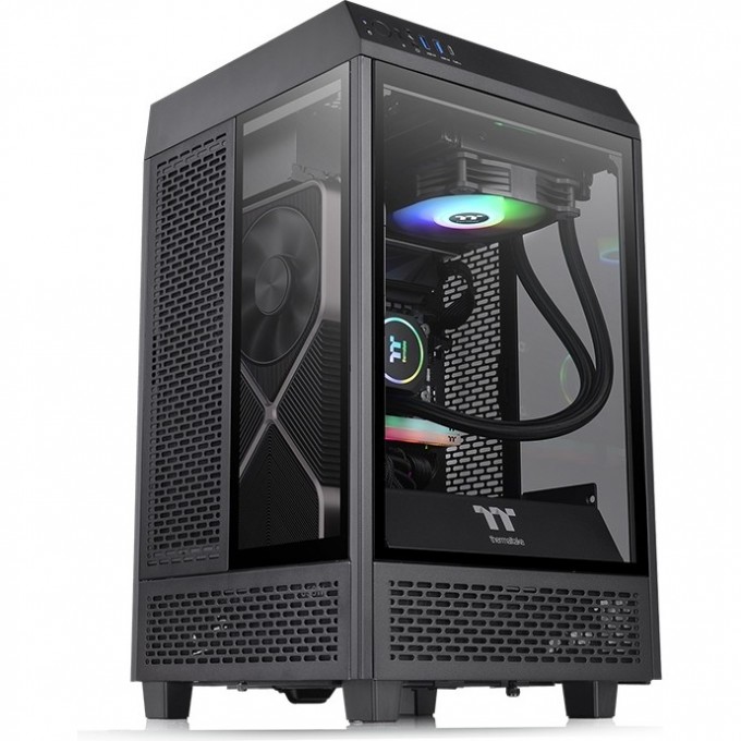 Корпус THERMALTAKE THE TOWER 100 без БП miniITX 2xUSB3.0 audio bott PSU черный CA-1R3-00S1WN-00 Корпус THERMALTAKE THE TOWER 100 без БП miniITX 2xUSB3.0 audio bott PSU черный CA-1R3-00S1WN-00