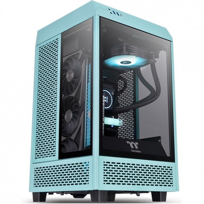 Корпус THERMALTAKE THE TOWER 100 TURQUOISE без БП miniITX 2xUSB3.0 audio bott PSU бирюзовый CA-1R3-00SBWN-00 Корпус THERMALTAKE THE TOWER 100 TURQUOISE без БП miniITX 2xUSB3.0 audio bott PSU бирюзовый CA-1R3-00SBWN-00
