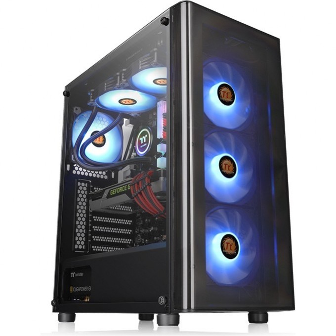 Корпус THERMALTAKE V200 TG RGB черный CA-1K8-00M1WN-01 Корпус THERMALTAKE V200 TG RGB черный CA-1K8-00M1WN-01