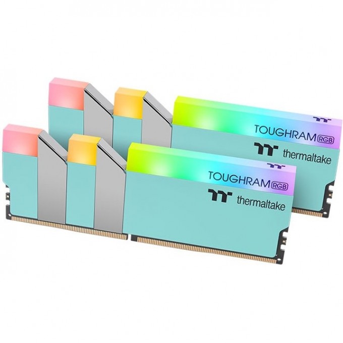 Оперативная память THERMALTAKE TOUGHRAM RGB Memory DDR4 3600MHz 16GB (8GB x2) - Бирюзовый RG27D408GX2-3600C18A Оперативная память THERMALTAKE TOUGHRAM RGB Memory DDR4 3600MHz 16GB (8GB x2) - Бирюзовый RG27D408GX2-3600C18A