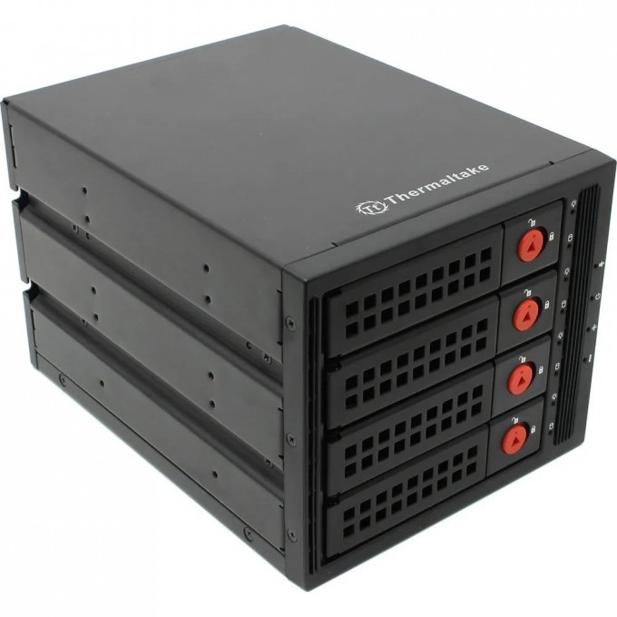 Сменный бокс для HDD/SSD THERMALTAKE MAX 3504 SATA I/II/III/SAS металл черный hotswap 4 ST-007-M31STZ-A2 Сменный бокс для HDD/SSD THERMALTAKE MAX 3504 SATA I/II/III/SAS металл черный hotswap 4 ST-007-M31STZ-A2